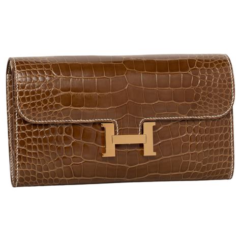 hermes constance wallet alligator|Hermes alligator bi fold wallet.